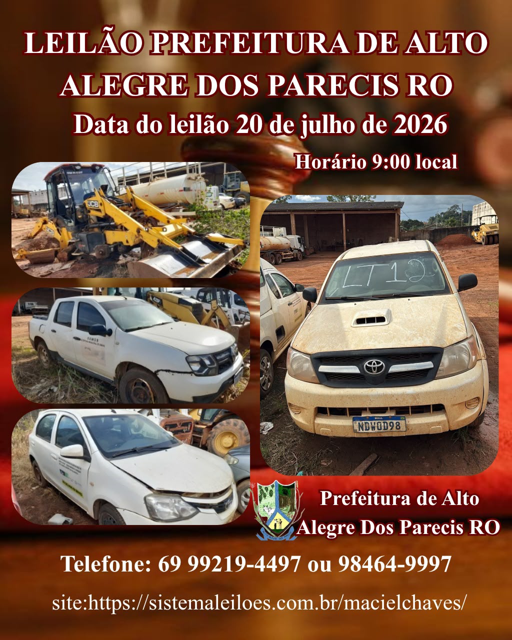 Leilão prefeitura de Alto Alegre dos Parecis´RO