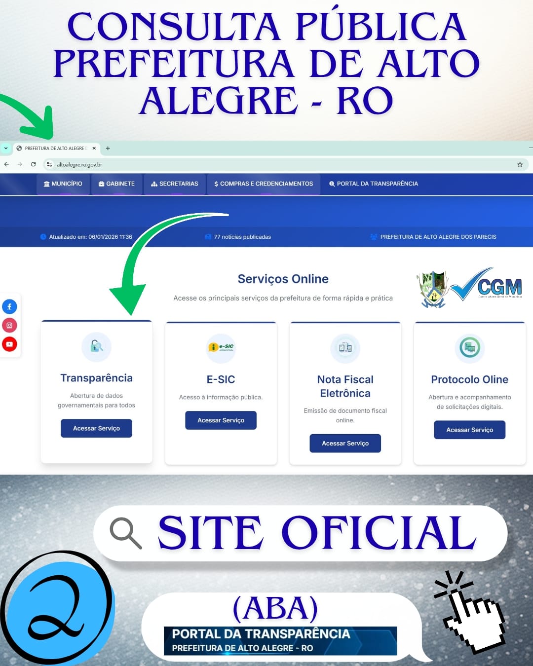 Imagem 6 - Prefeitura de Alto Alegre dos Parecis lança consulta pública em tempo real para avaliar serviços públicos.