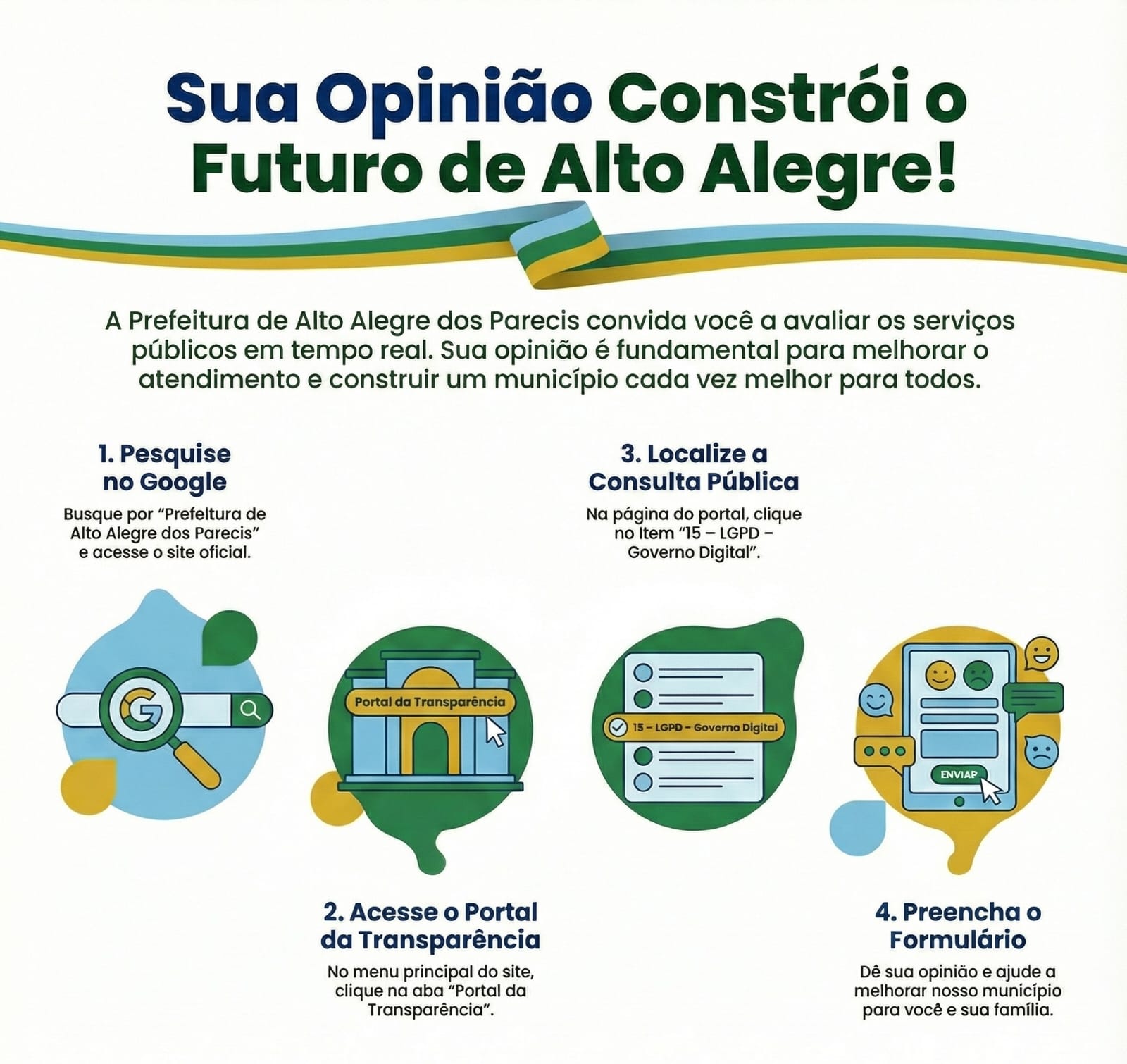 Imagem 1 - Prefeitura de Alto Alegre dos Parecis lança consulta pública em tempo real para avaliar serviços públicos.