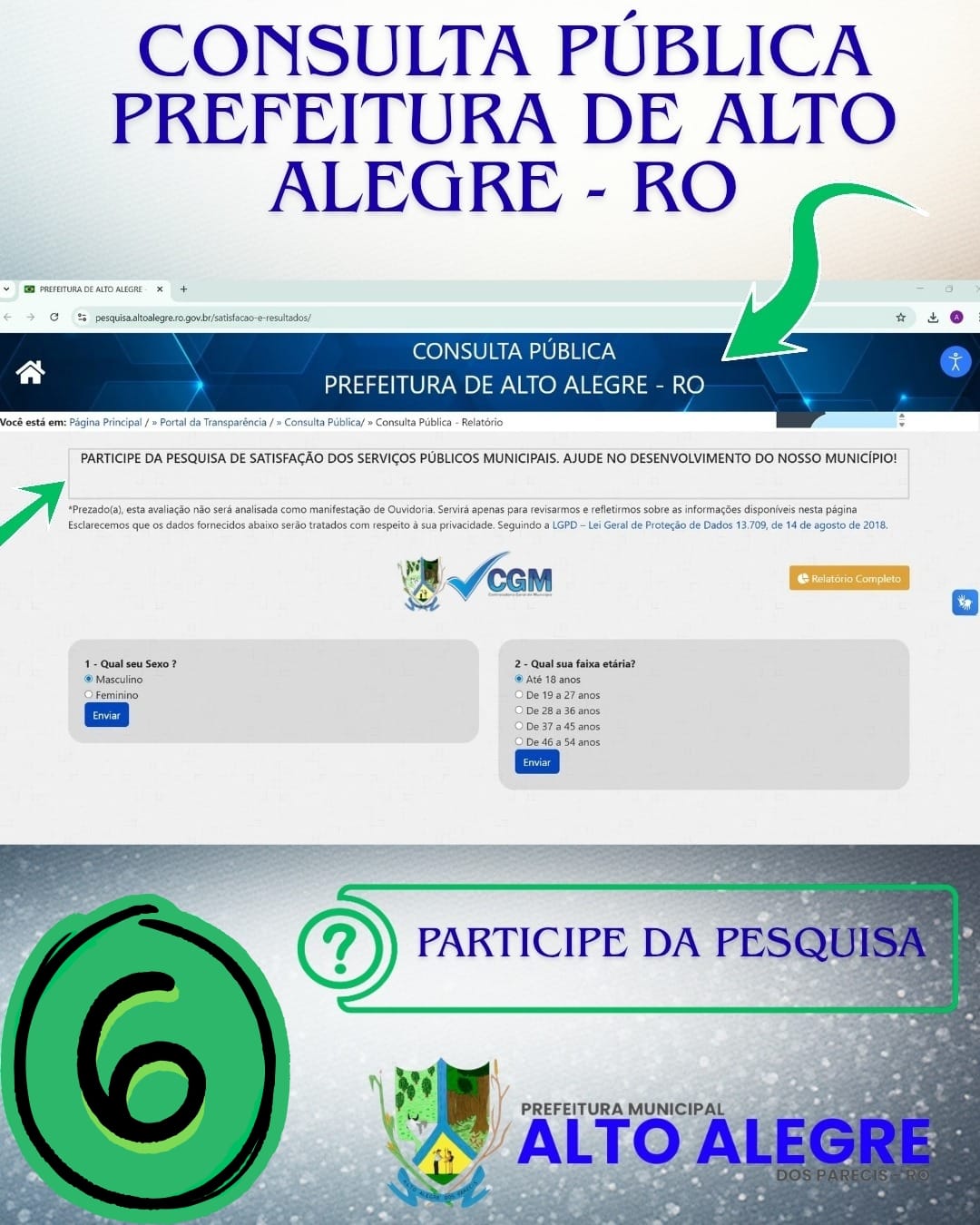 Imagem 2 - Prefeitura de Alto Alegre dos Parecis lança consulta pública em tempo real para avaliar serviços públicos.