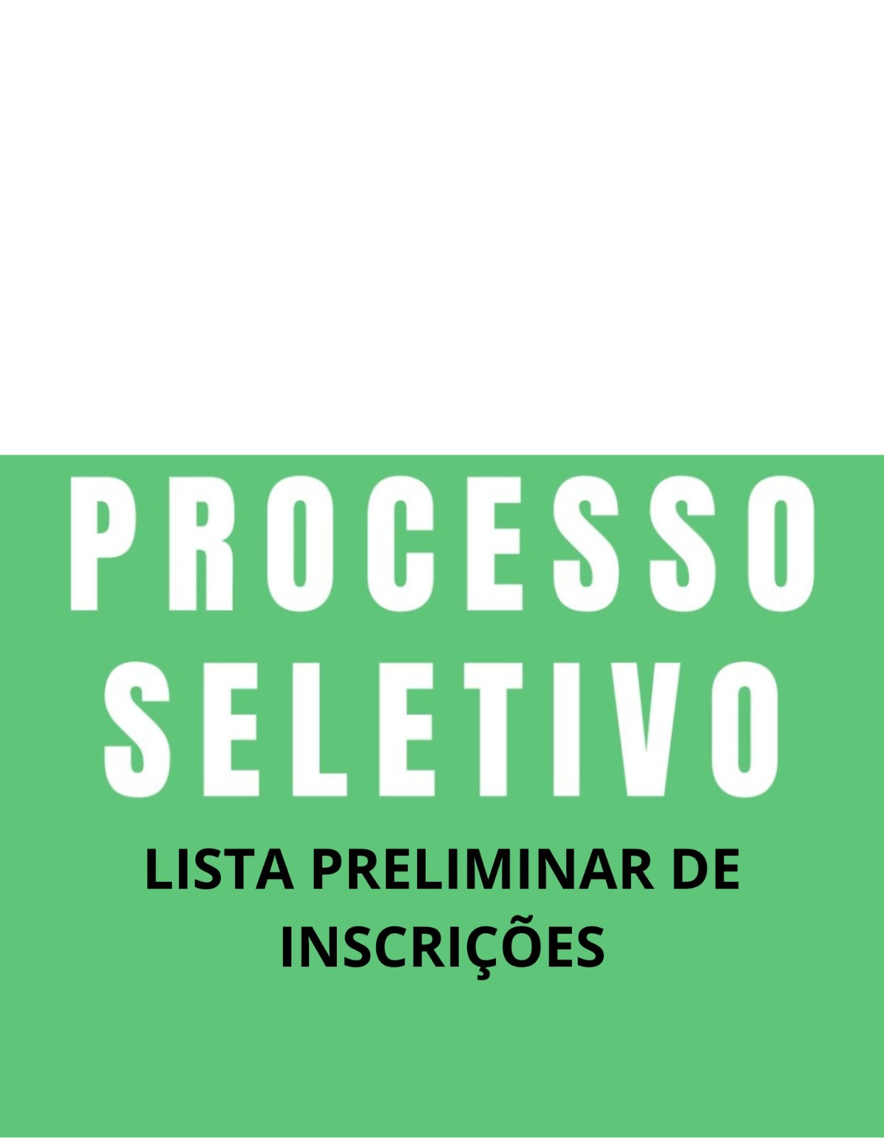 LISTA PRELIMINAR DE INSCRIÇÕES/ PROCESSO SELETIVO SIMPLIFICADO Nº 001/SEMEC/SEMUSA/2026