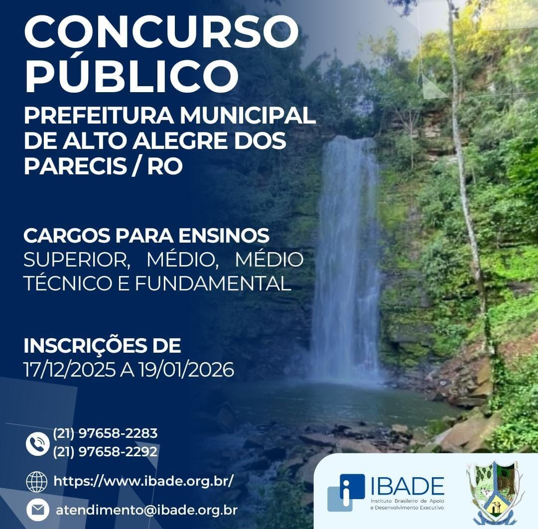 EDITAL DE CONCURSO PÚBLICO Nº00 2/202 5/PMAAP/RO, DE 15 DE DEZEMBRO DE 202 5 .