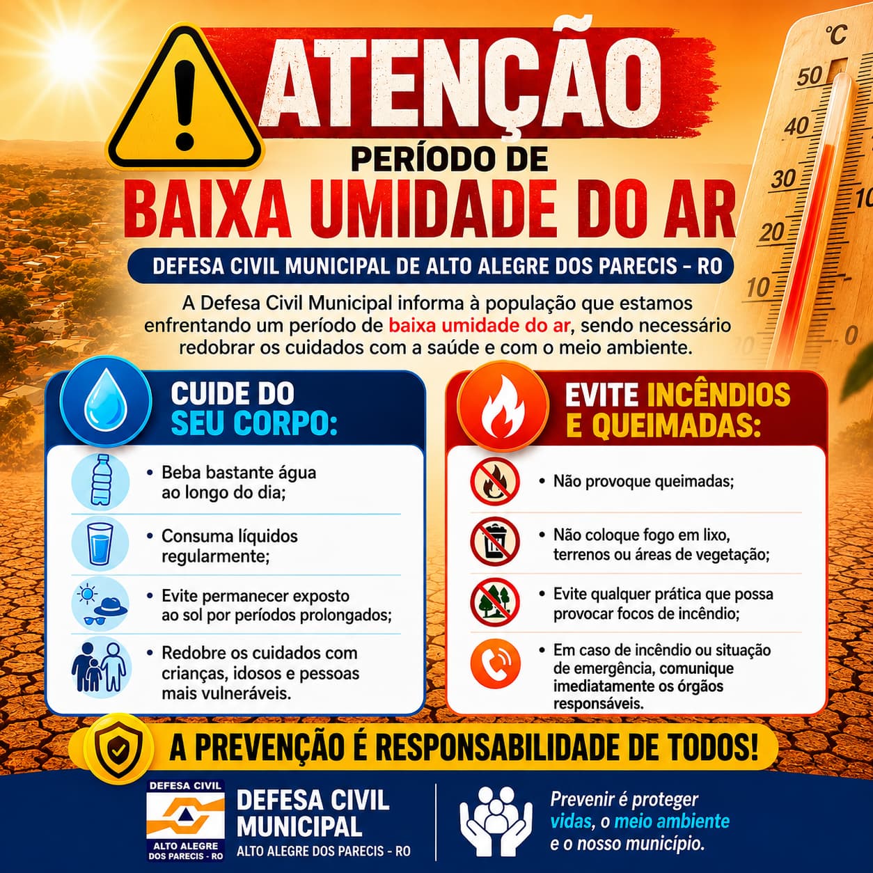 Imagem 1 - A Defesa Civil e órgãos meteorológicos emitiram alertas de calor severo