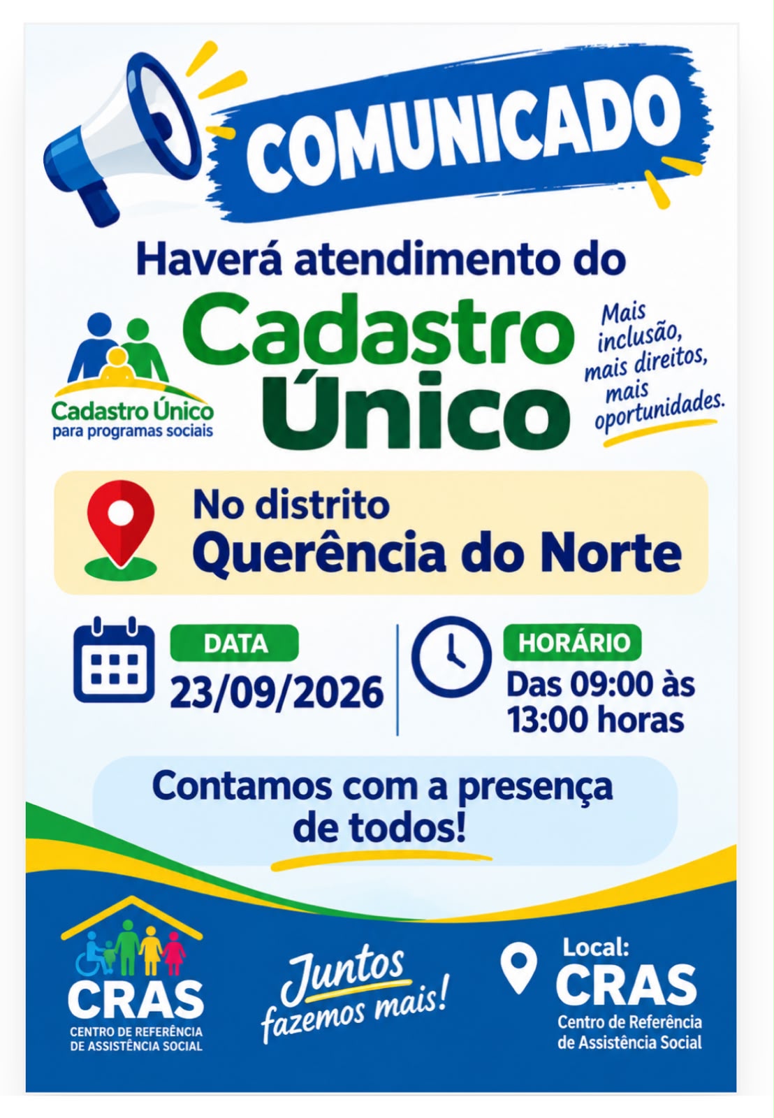 📢 COMUNICADO À POPULAÇÃO