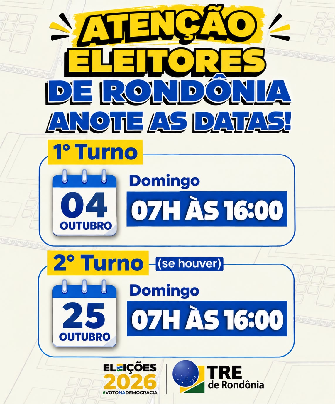 📢 COMUNICADO – ELEIÇÕES 2026