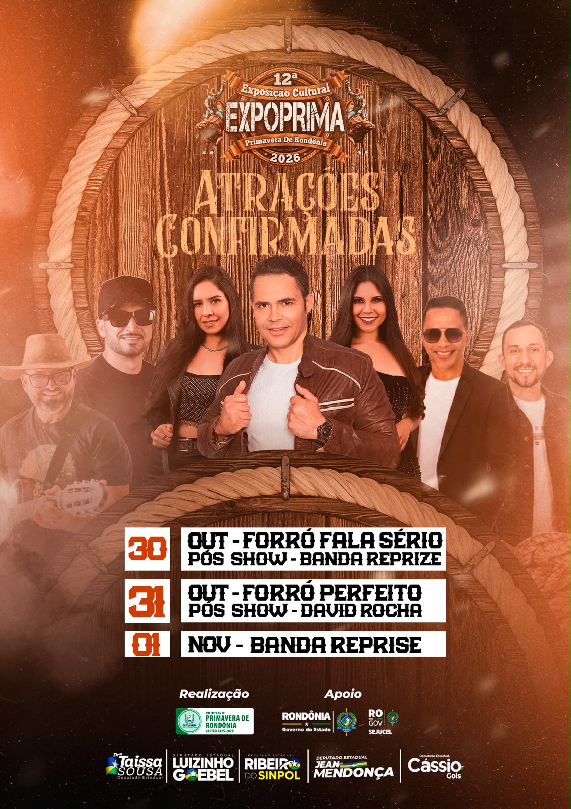 🔥 ATRAÇÕES CONFIRMADAS NA 12ª EXPOPRIMA 2026! 🤠🎶