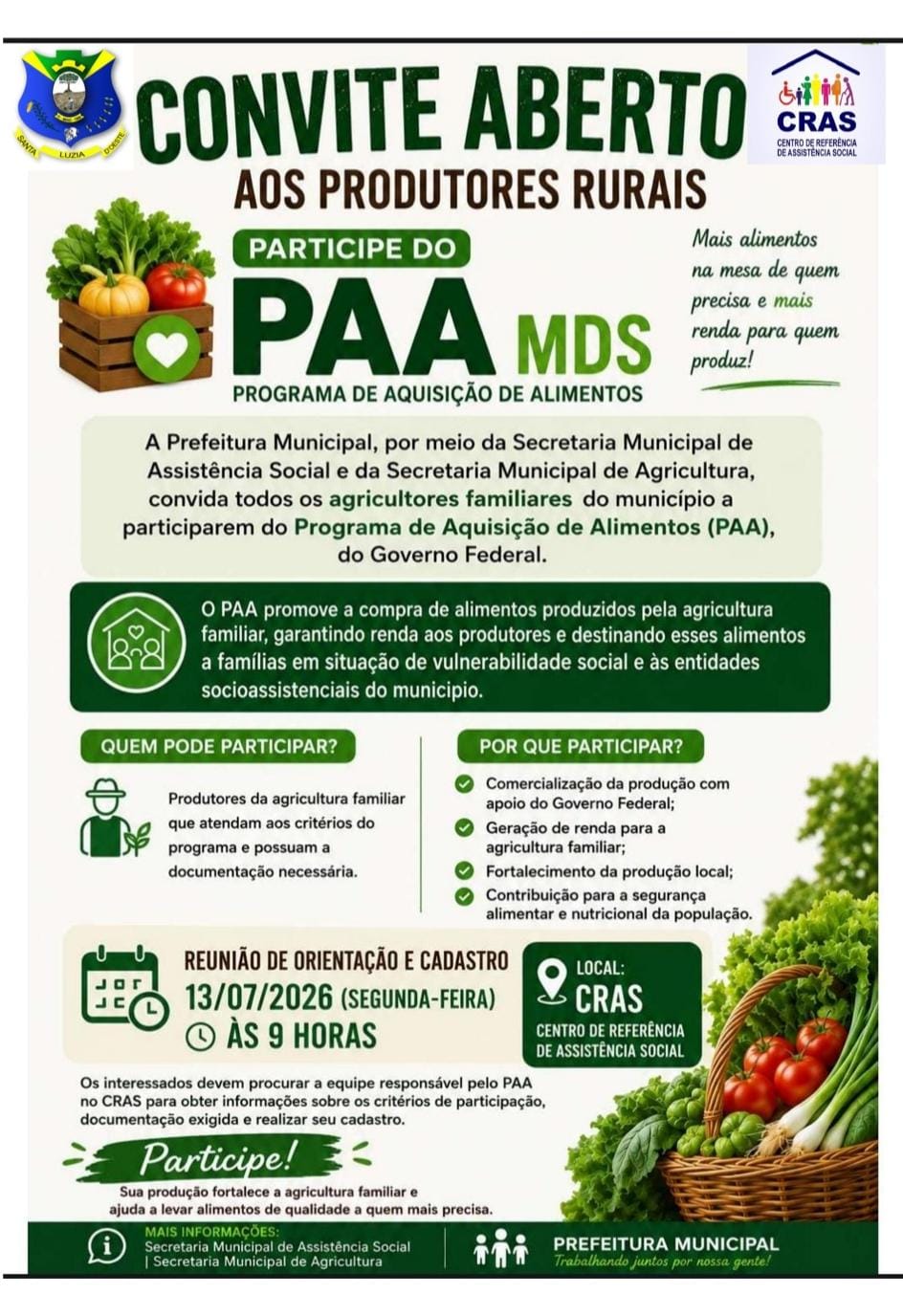 Convite aos Produtores Rurais