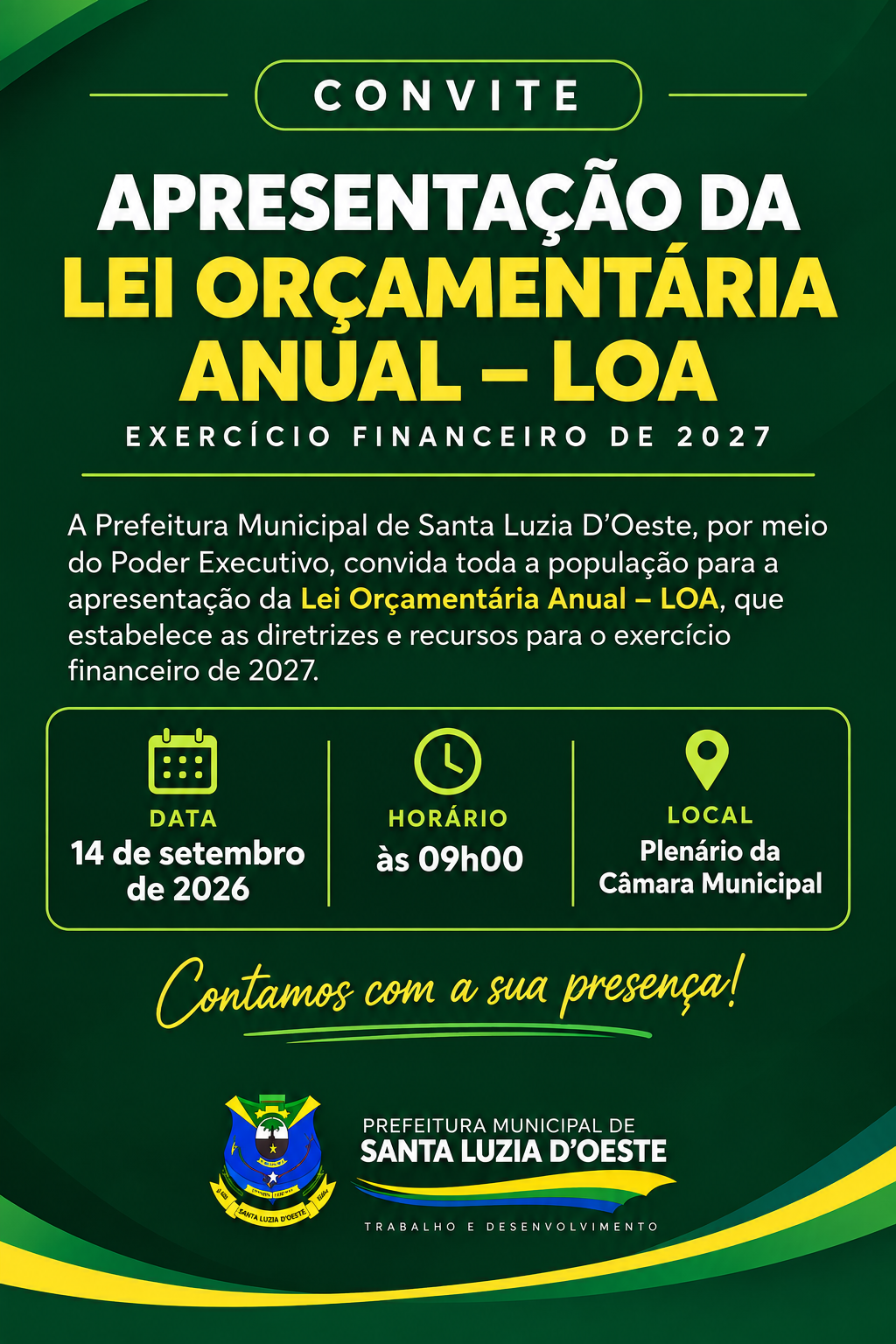 Convite Audiência Pública!