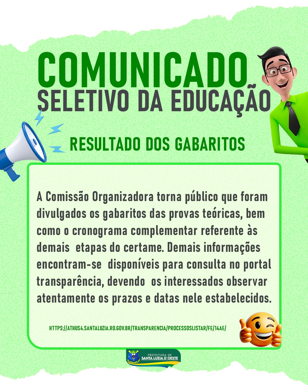 COMUNICADO PROCESSO SELETIVO EDUCAÇÃO!!