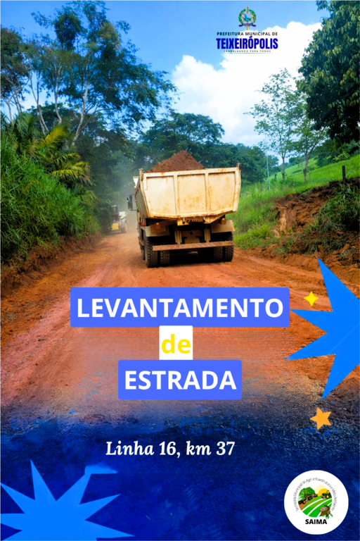 🚜 Prefeitura realiza levantamento de estrada na Linha 16 do 37 na zona rural