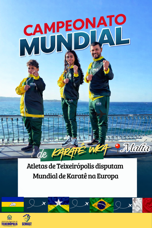 Representatividade Internacional: Atletas de Teixeirópolis compõem Seleção Brasileira no Mundial de Karatê na Europa.