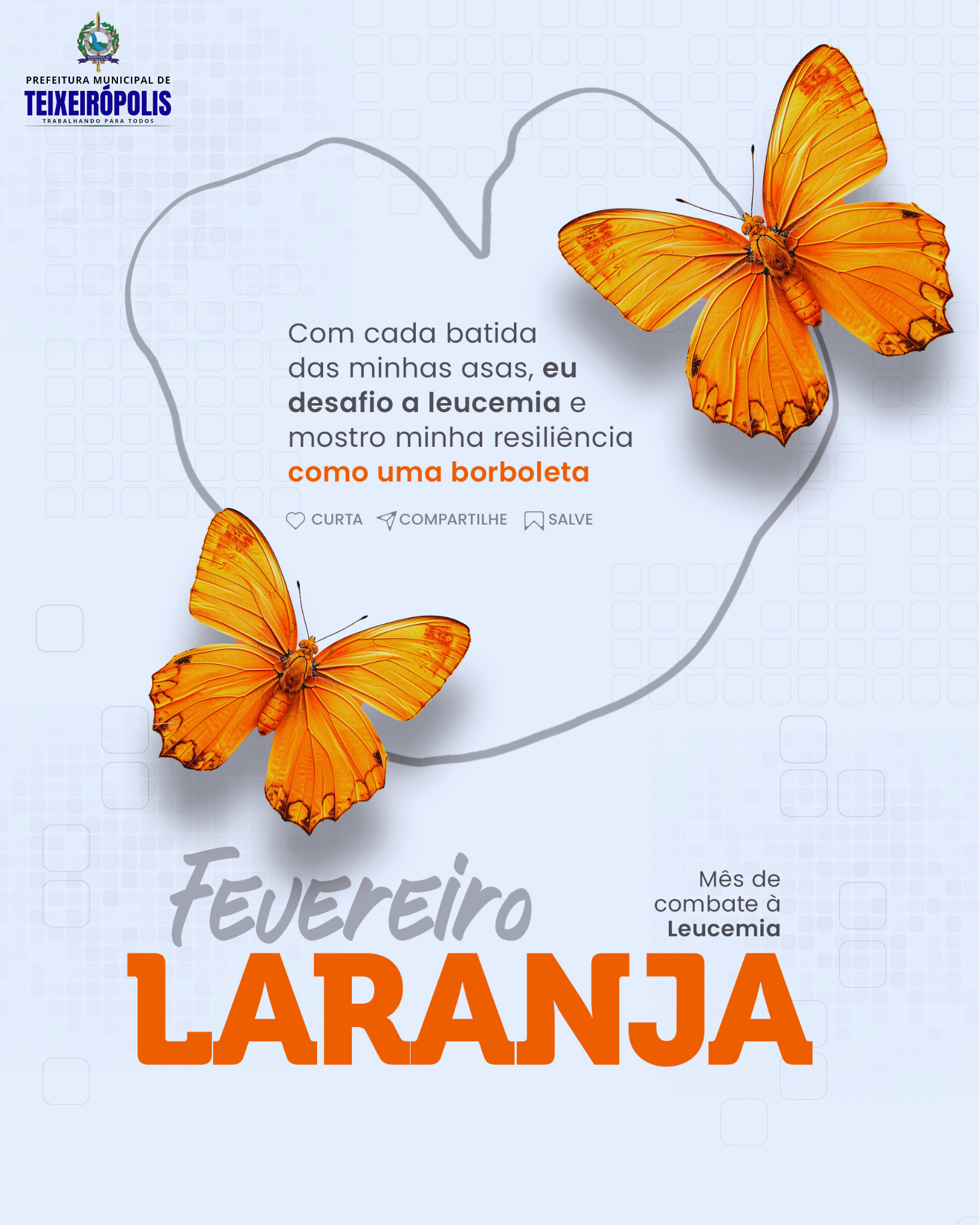 Conscientizar é um gesto de amor ao próximo. Fevereiro Laranja: juntos na luta contra a Leucemia