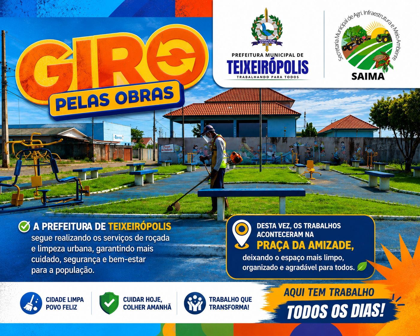 Serviços de roçada e limpeza urbana