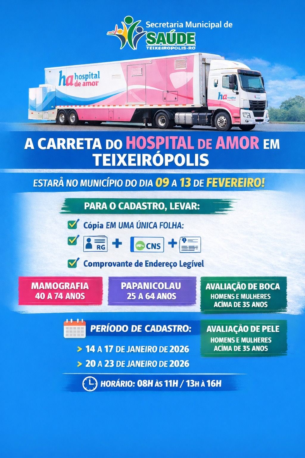 📍 A CARRETA DO HOSPITAL DE AMOR EM TEIXEIRÓPOLIS – RO