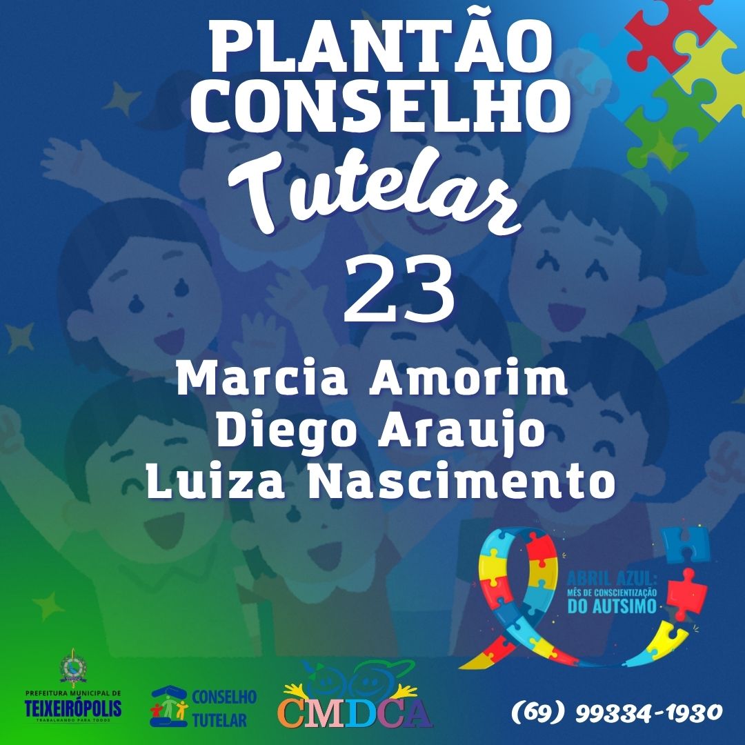 Plantão Conselho Tutelar 23 Abril