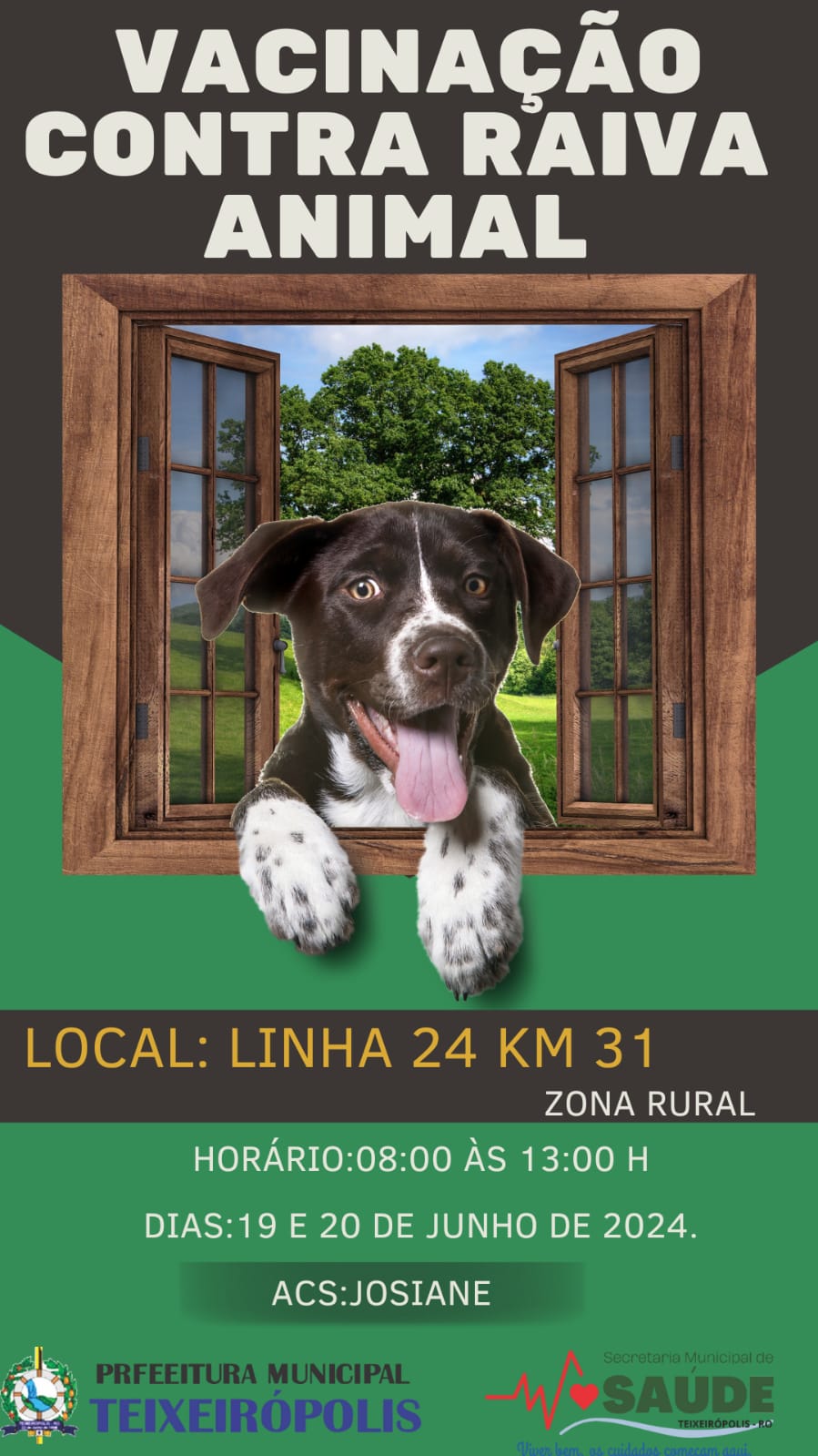 CAMPANHA MUNICIPAL CONTRA RAIVA ANIMAL ACS: Josiane CAMPANHA MUNICIPAL CONTRA RAIVA ANIMAL ACS: Josiane