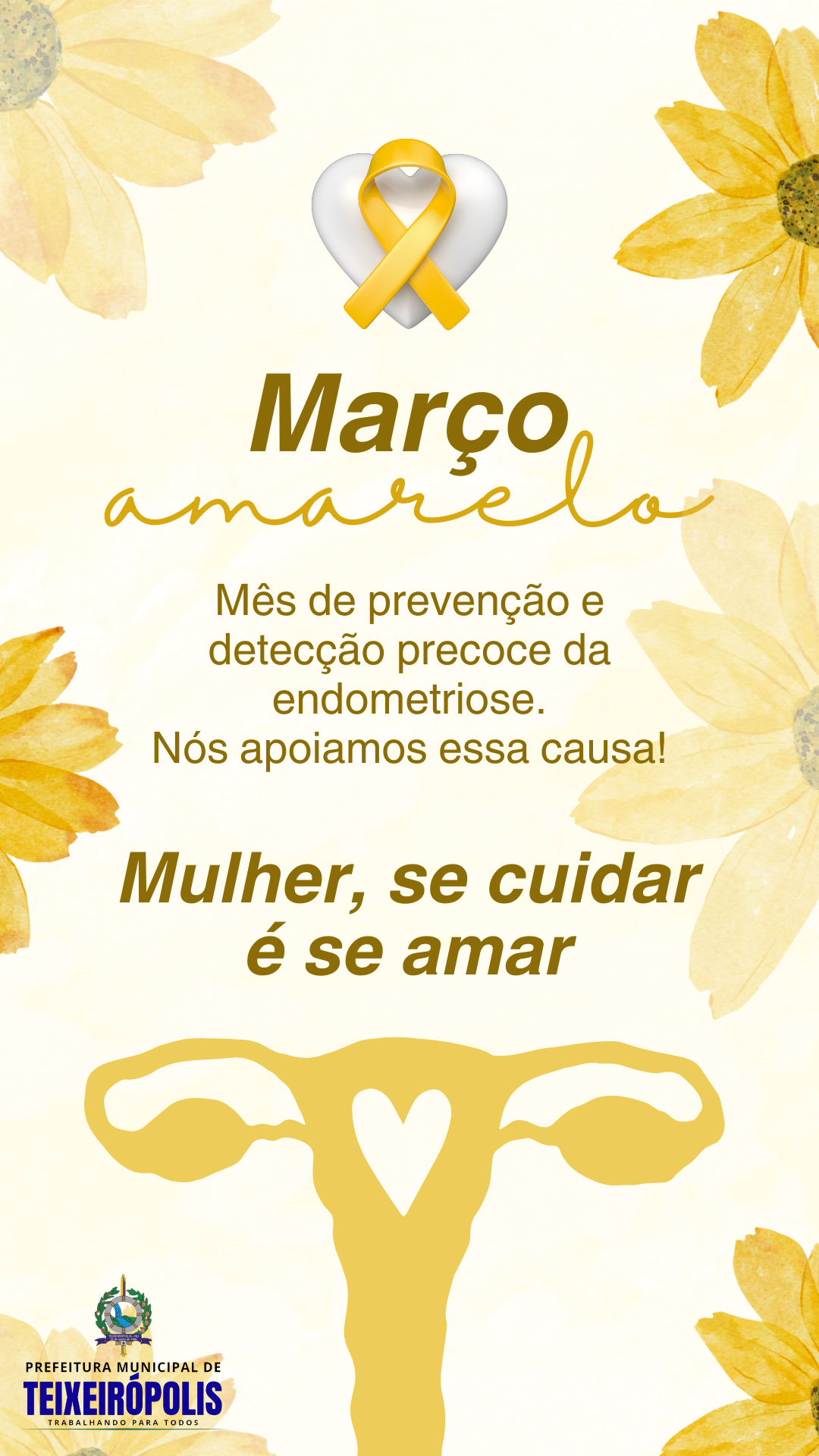 Março Amarelo: informação e cuidado são fundamentais para garantir mais qualidade de vida às mulheres.