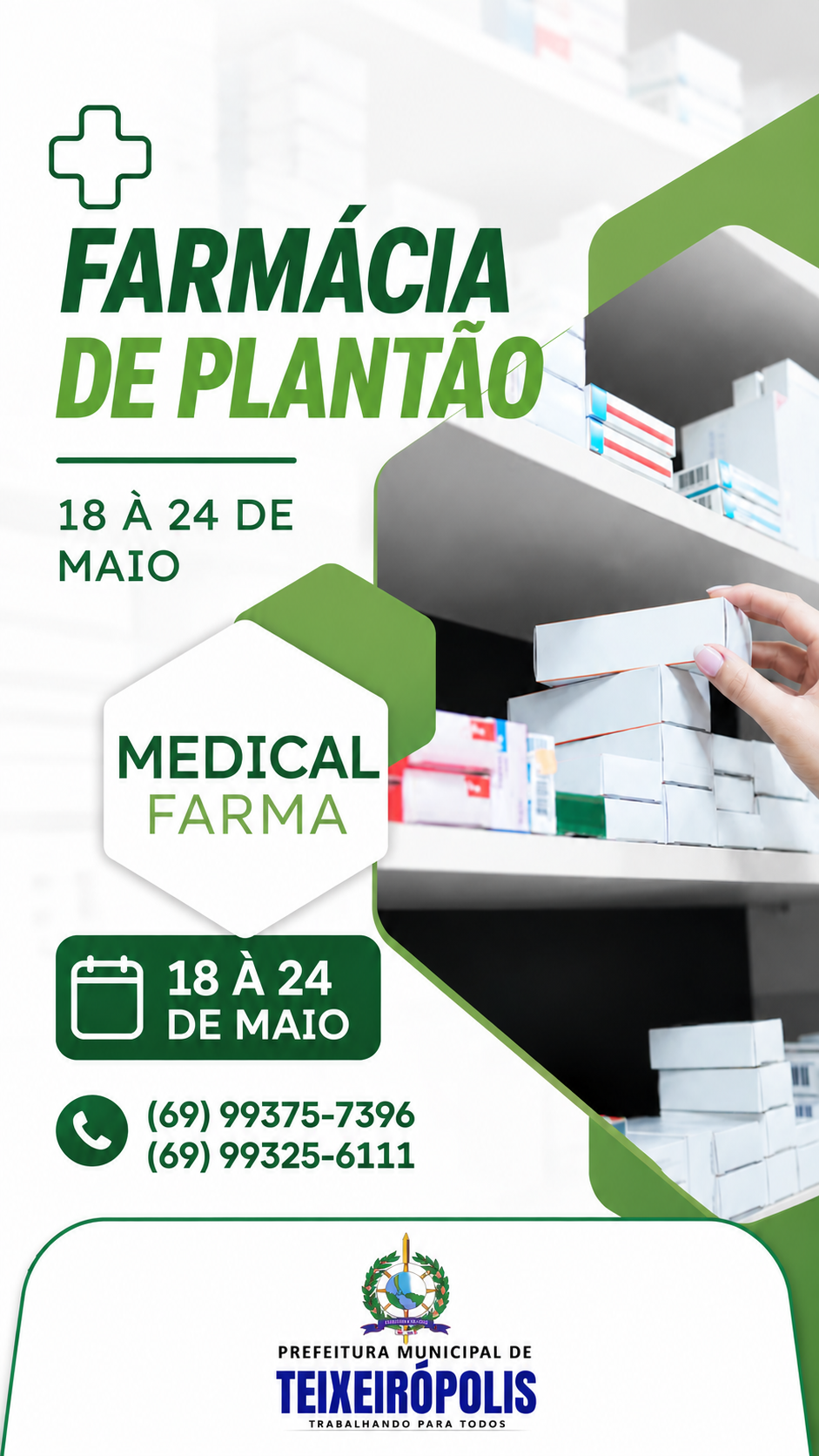 FARMÁCIA PLANTÃO 18 A 24 DE MAIO