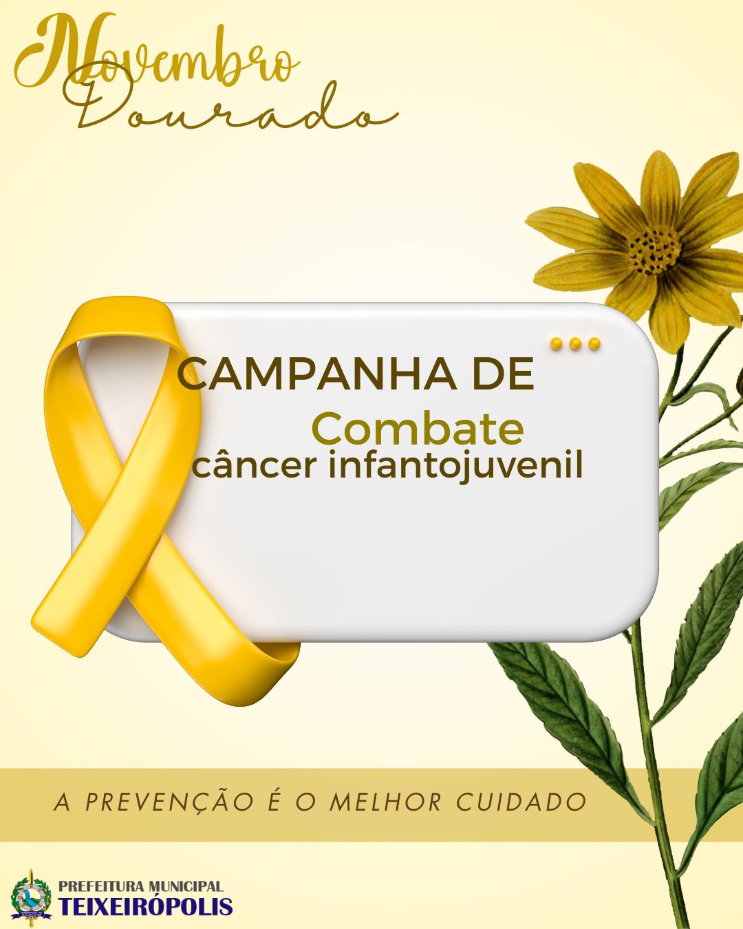 Novembro Dourado é uma campanha de conscientização sobre o câncer infantojuvenil