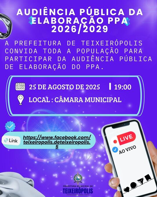 AUDIÊNCIA PÚBLICA DE ELABORAÇÃO DO PPA