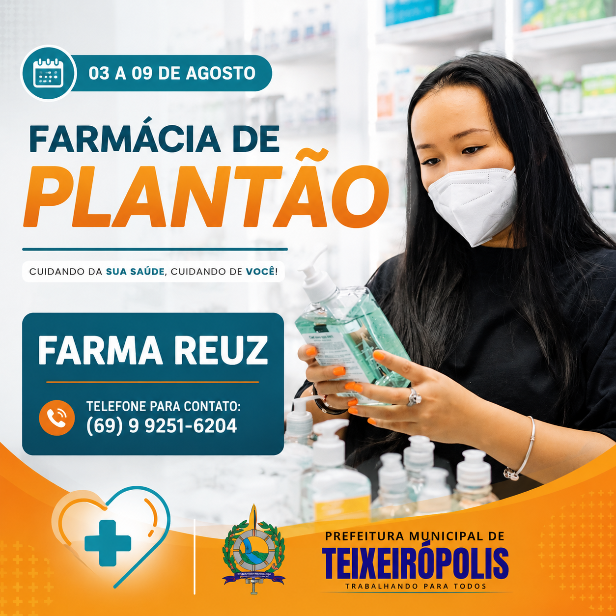 💊 FARMÁCIA DE PLANTÃO SEMANAL - 03 a 09 de Agosto 2026