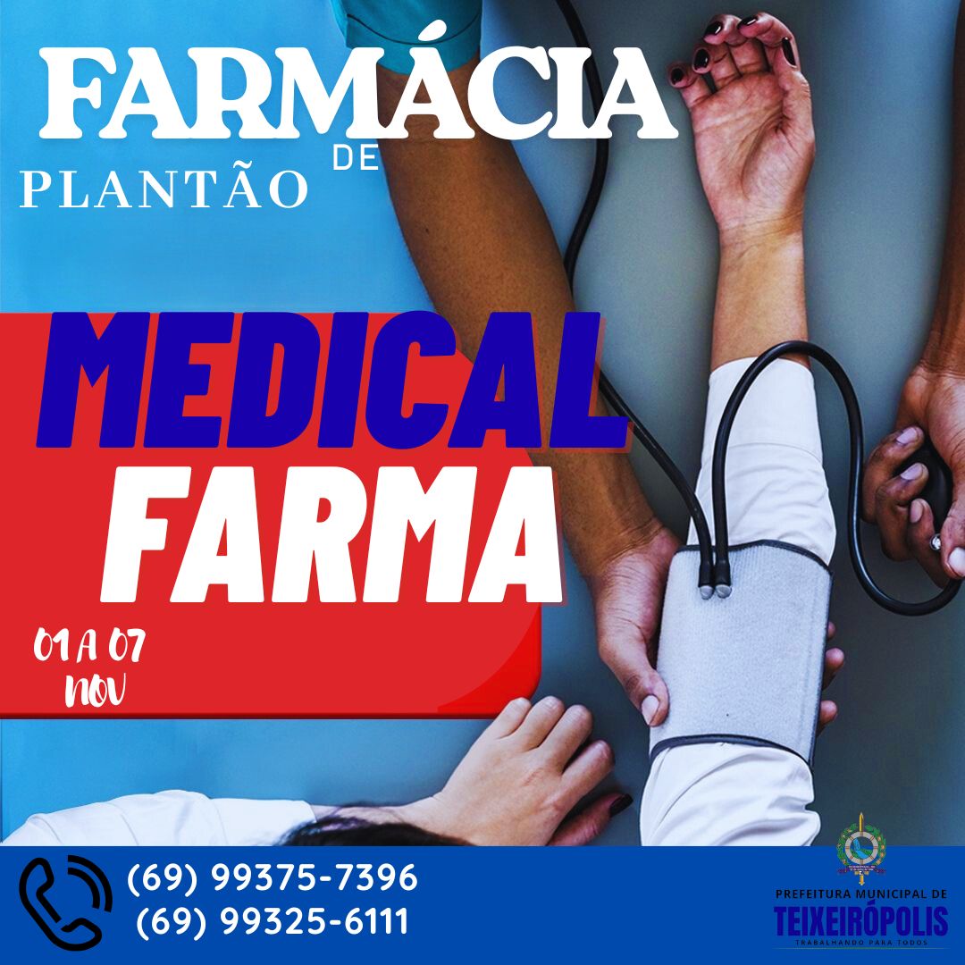 ESCALA PLANTÃO FARMACIA 01 A 07 DE DEZEMBRO DE 2025