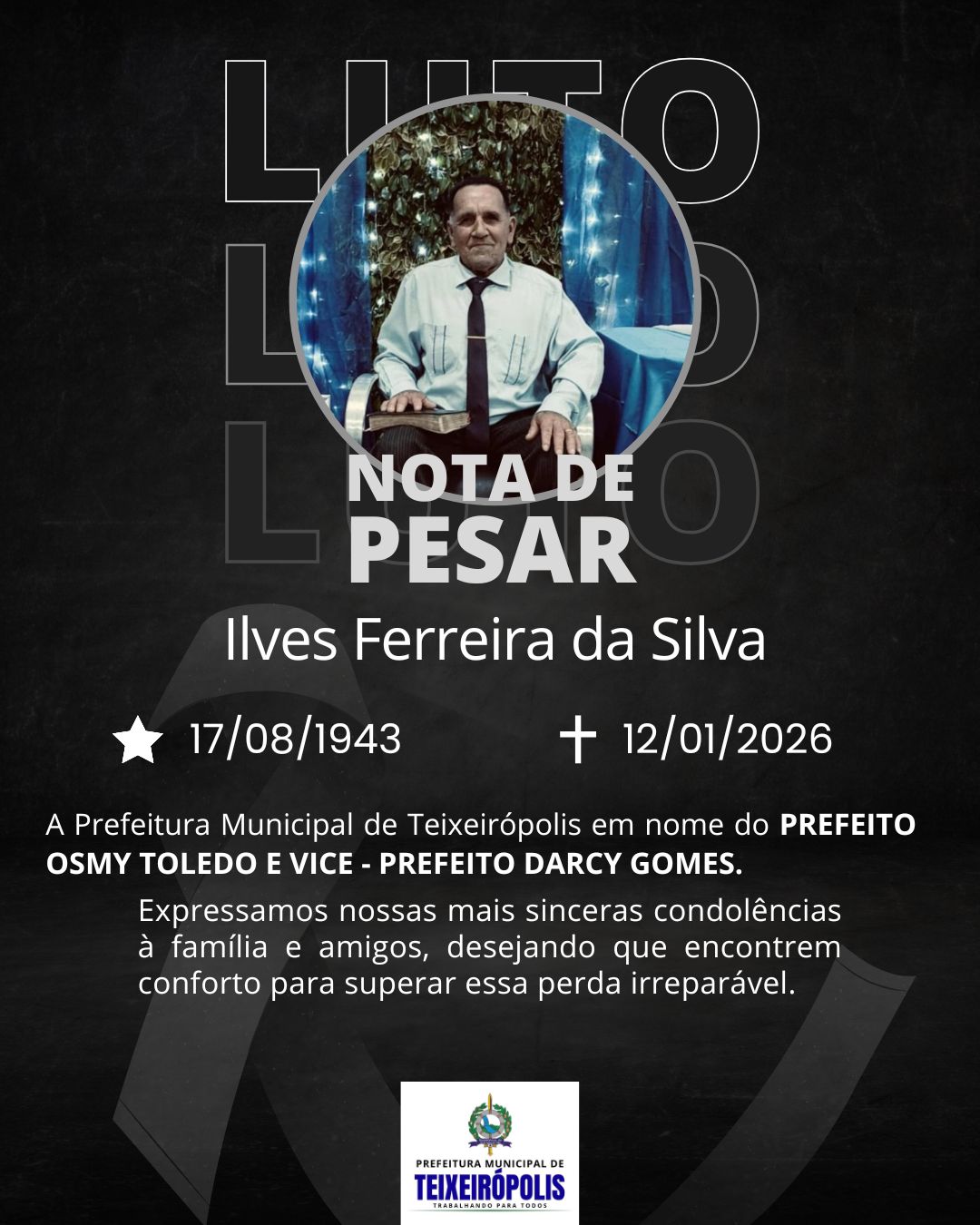 NOTA DE PESAR ILVES FERREIRA DA SILVA