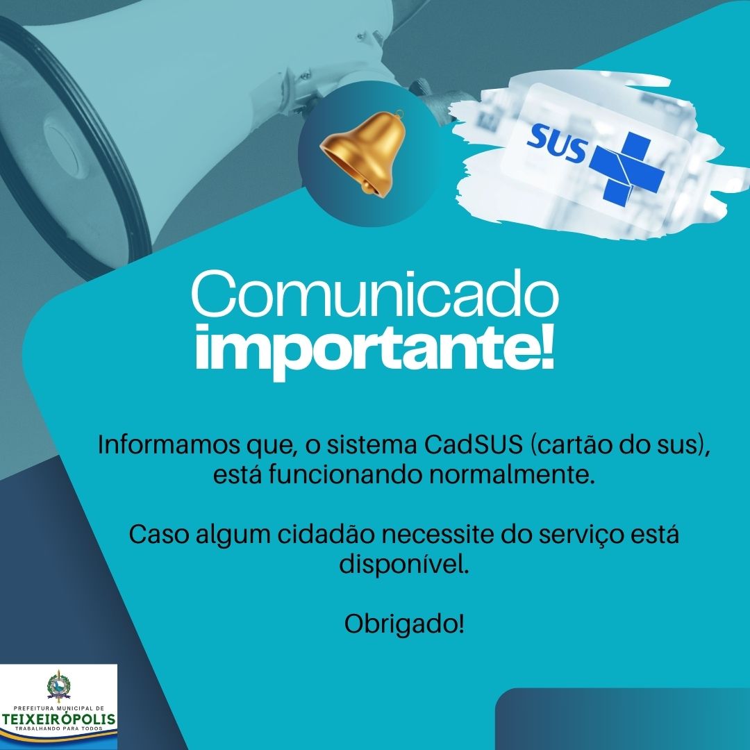 Comunicado, Sistema Cartão Sus