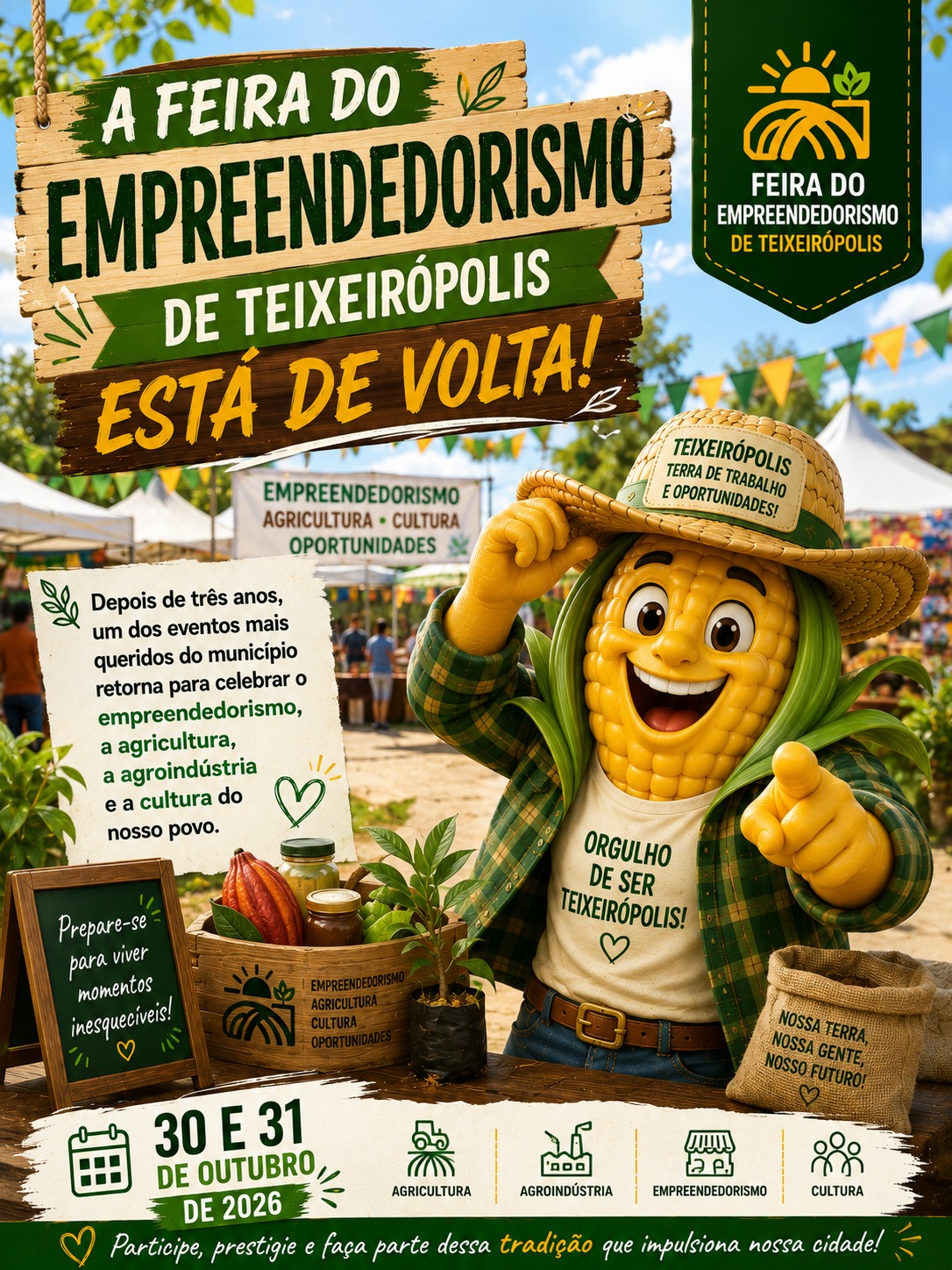 A FEIRA DO EMPREENDEDORISMO DE TEIXEIRÓPOLIS ESTÁ DE VOLTA!
