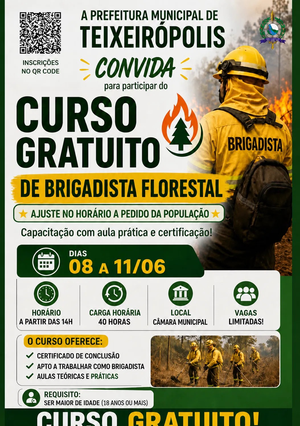 📲 Faça sua inscrição pelo QR Code e participe! 🌿🔥