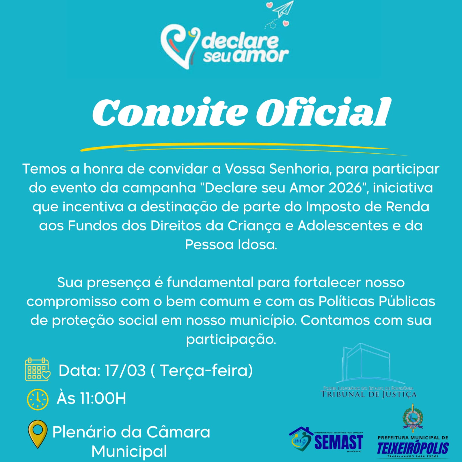 DECLARE SEU AMOR 2026.