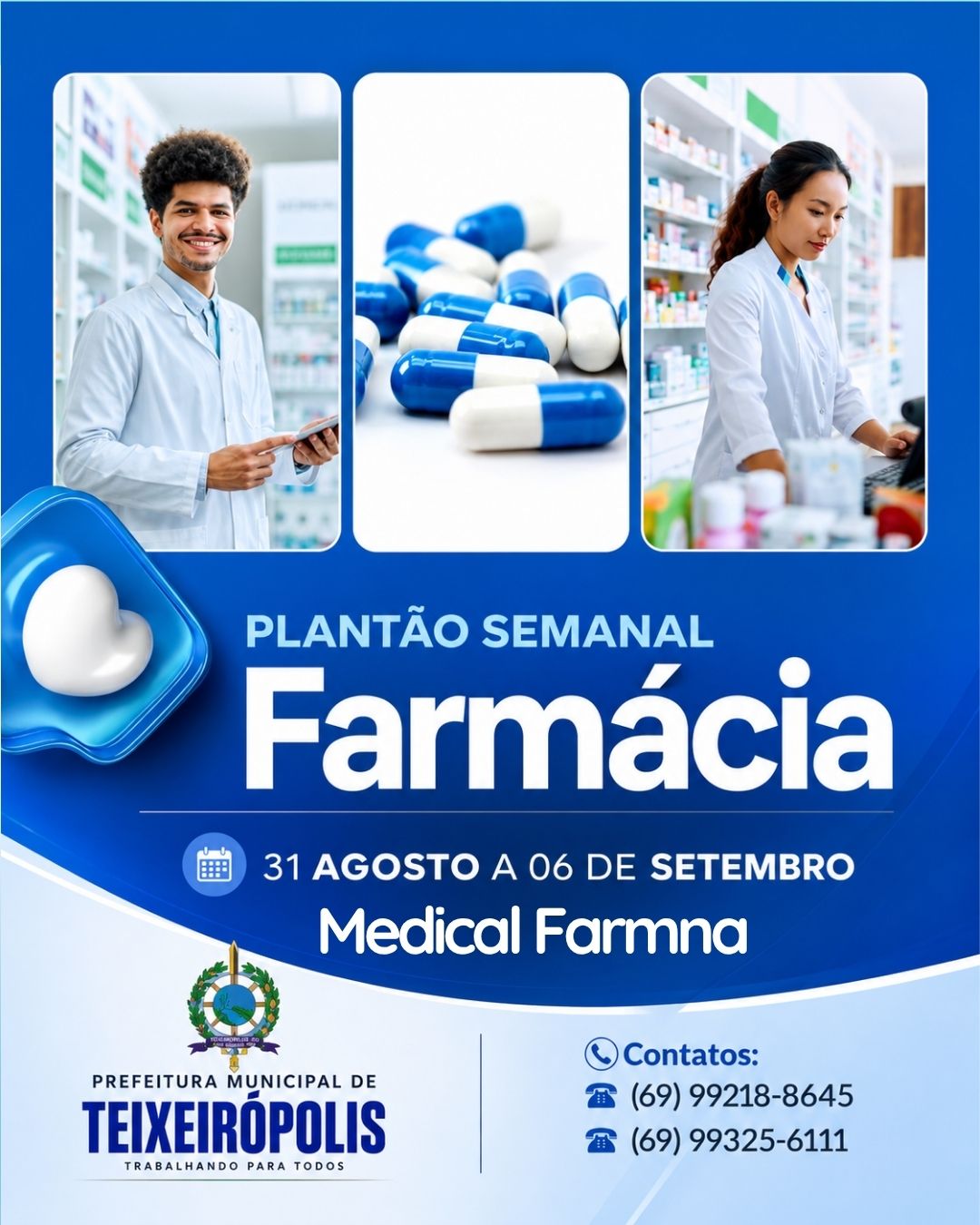 farmácia de plantão 31 agosto até 06 setembro - 2026