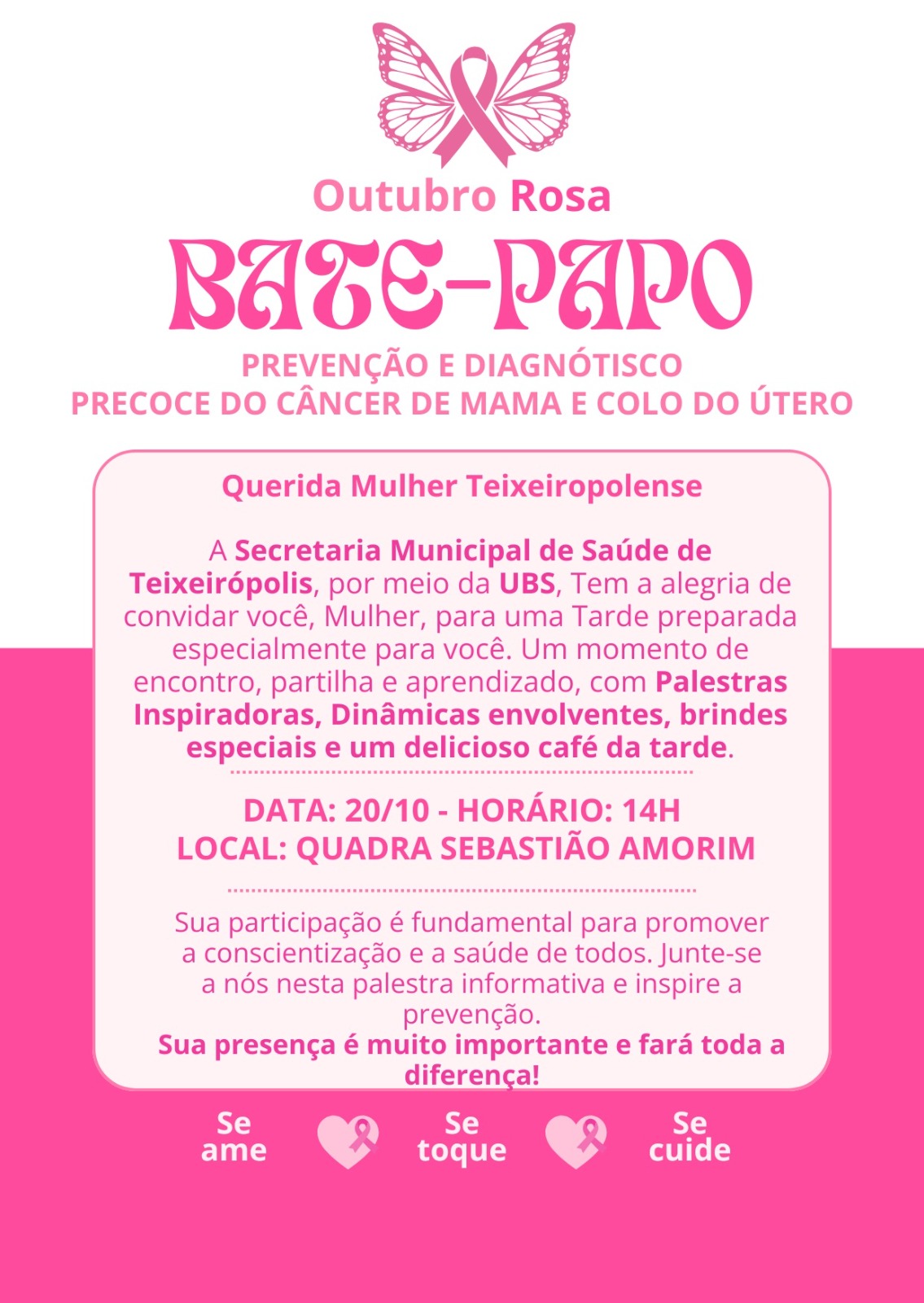 Convite Especial – Bate Papo Rosa na UBS 🎀