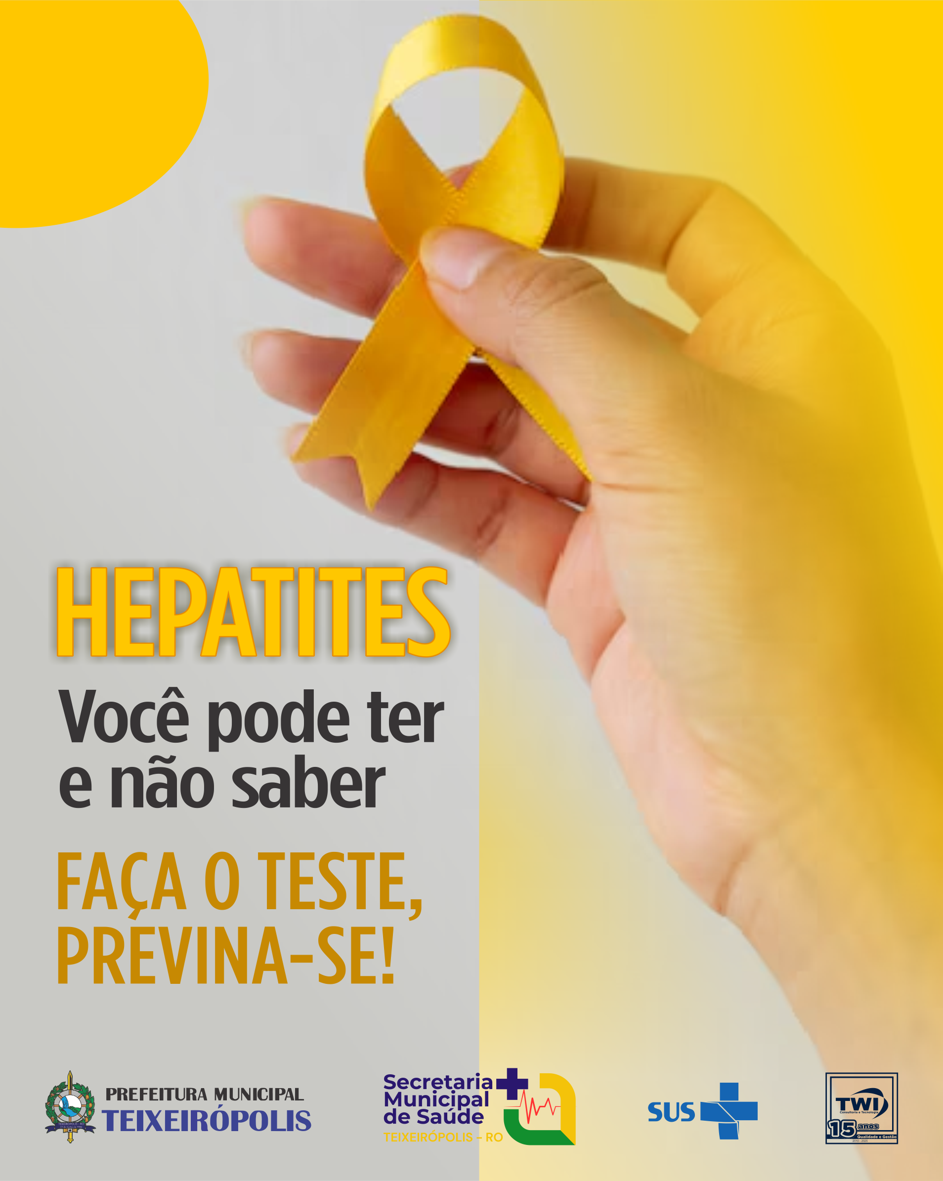 HEPATITES VIRAIS, FAÇA O TESTE.