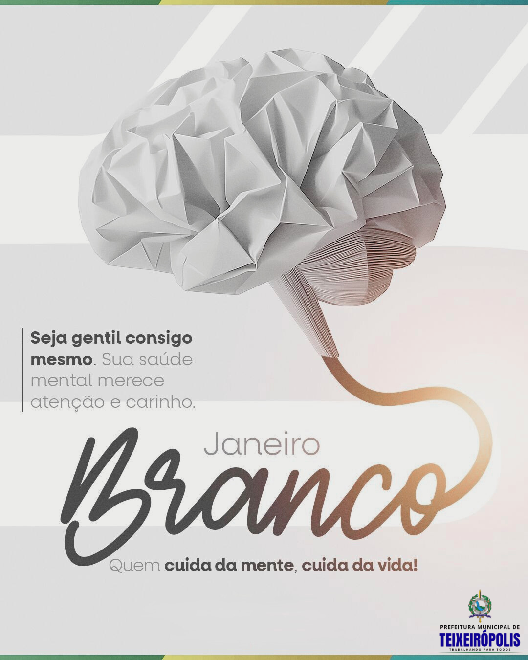 Falar sobre sentimentos é um ato de coragem. Janeiro Branco: cuide da sua saúde mental.