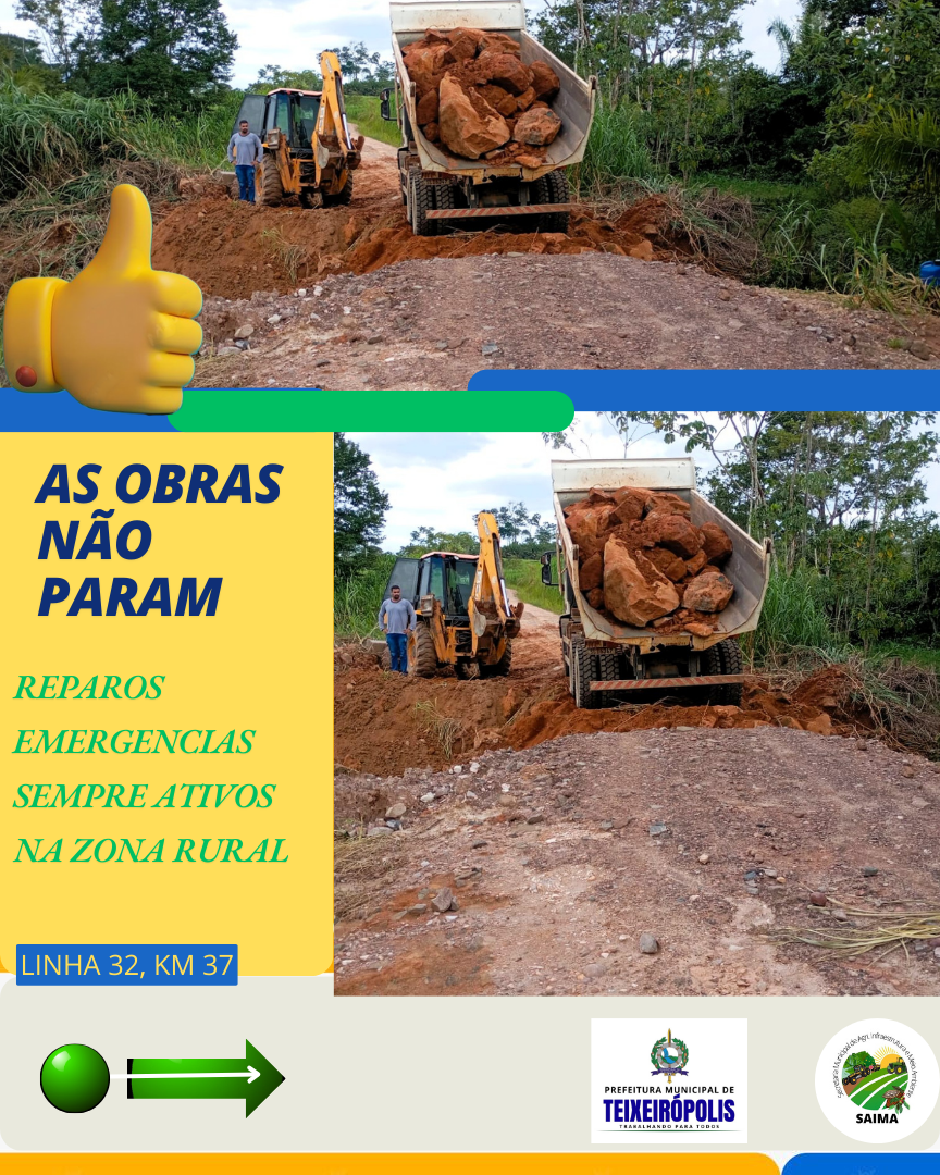 Secretaria de Obras não para.